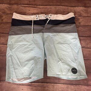 Men’s Rip Curl Blue Aqua Color Block Board Shorts SEE SIZING NOTES